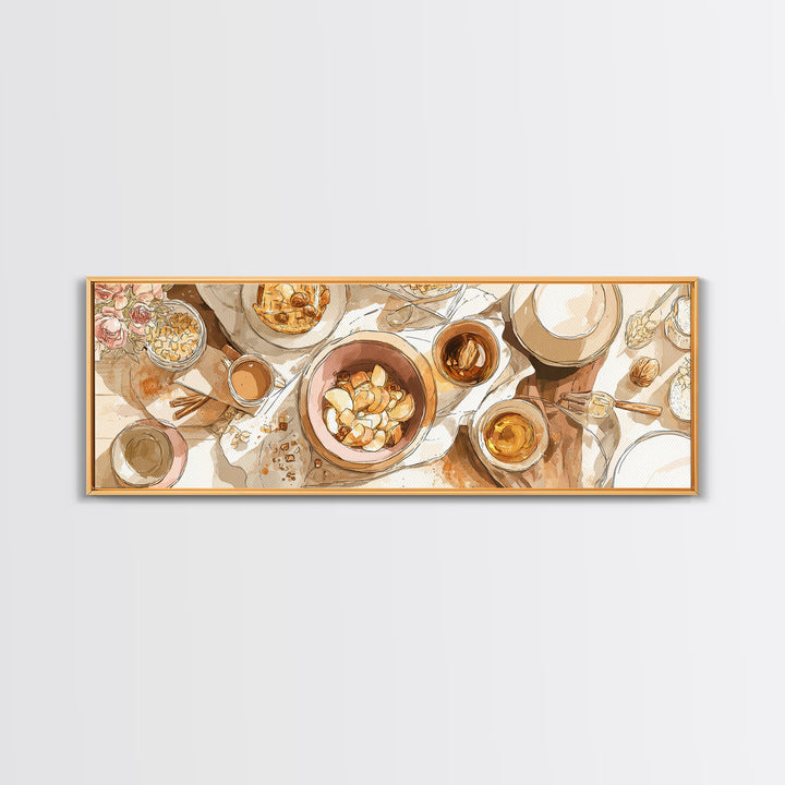 Apple Pie Cooling Canvas Print, Kitchen Art, Art Print, Kitchen Decor, Fine Art, Kitchen, Art Prints, Digital Art, KIT-3x1-48