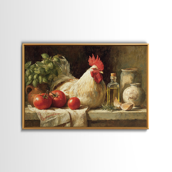 Rooster Portrait for Country Kitchen Charm Canvas Print, Kitchen Art, Neutral Decor, Kitchen Decor, Fine Art, Kitchen, KIT-3x2-68