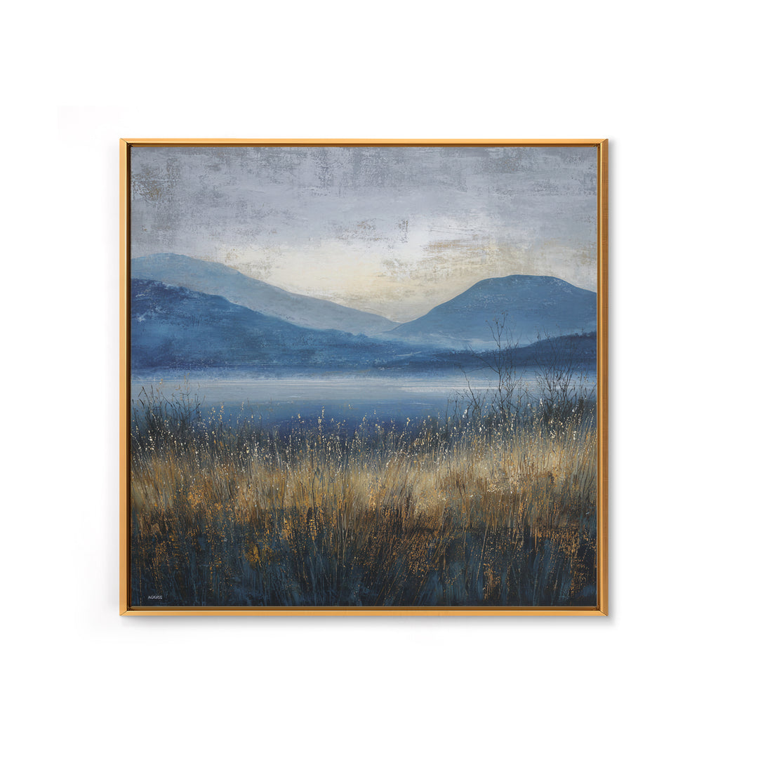 Misty Mountain Valley at Sunrise Canvas Print, Landscape Art, Room Decor, Living Room Decor, Fine Art, Horizon, LAN-1x1-49