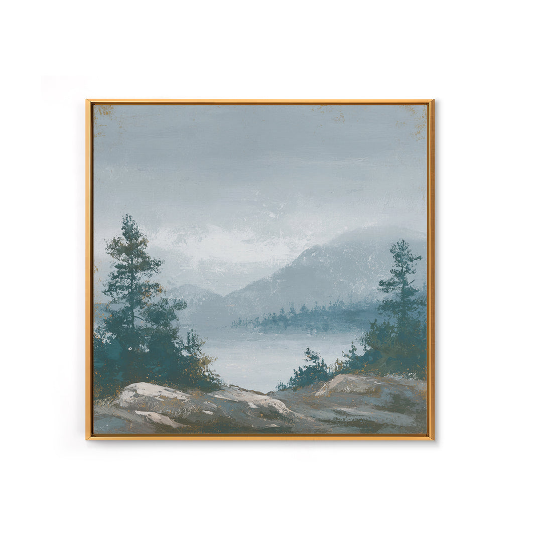 Rocky Scottish Highland Canvas Print, Landscape Art, Contemporary Art, Living Room Decor, Fine Art, Horizon, Original Art, LAN-1x1-89