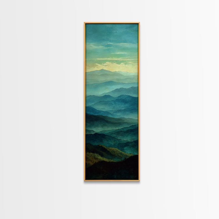 Rolling Green Hills Canvas Print, Landscape Art, Neutral Decor, Living Room Decor, Oil Painting, Horizon, Home Decor, LAN-1x3-18