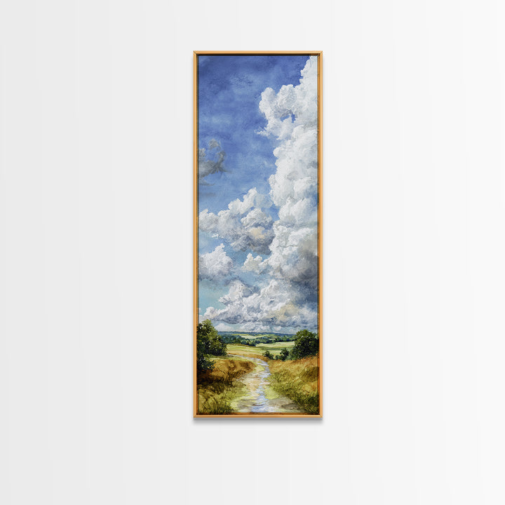 Old Country Road Canvas Print, Landscape Art, Art Prints, Living Room Decor, Horizon, Abstract Wall Art, Boho Wall Art, LAN-1x3-32