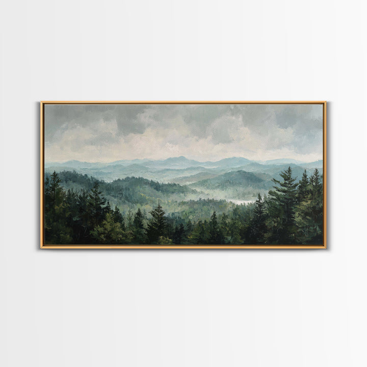 Old Country Road Framed Canvas Print, Landscape Art, Wall Decor, Living Room Decor, Fine Art, Horizon, Digital Print, LAN-2x1-40