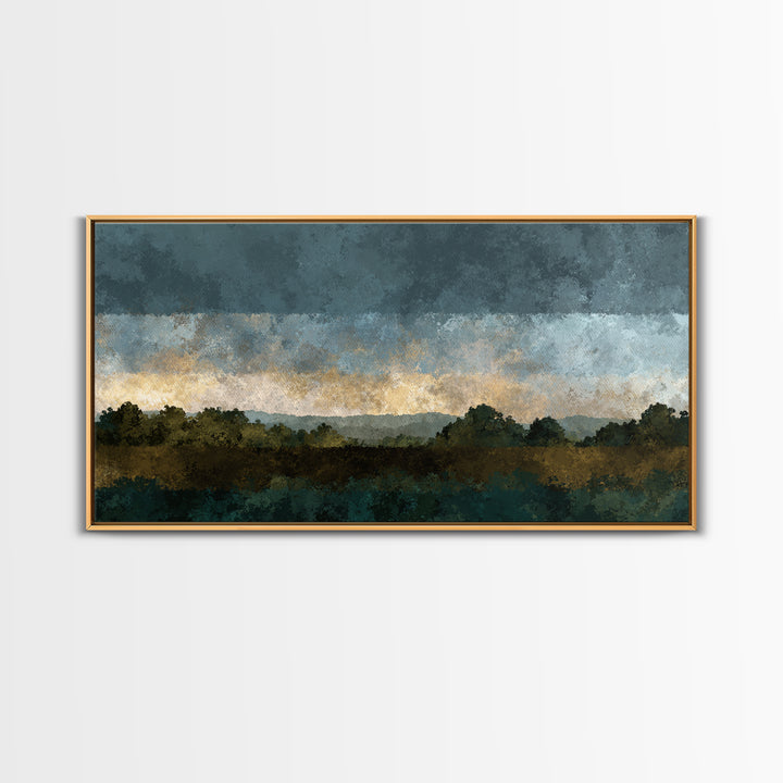 Old Country Road Canvas Print, Landscape Art, Printable Wall Art, Living Room Decor, Oil Painting, Horizon, Horizontal Wall Art, LAN-2x1-64