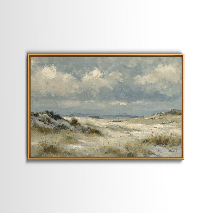 Storm Clouds over an Open Prairie Framed Canvas Print, Landscape Art, Original Art, Living Room Decor, Fine Art, Horizon, LAN-3x2-7