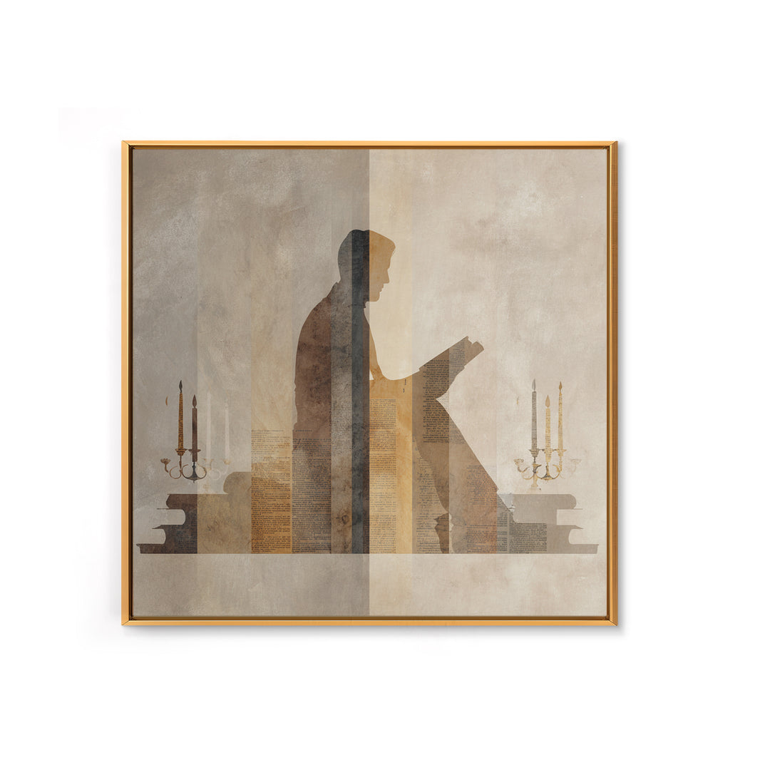Minimal Book Silhouette Canvas Print, Library Art, Contemporary Art, Library Decor, Abstract Art, Archive, Wall Art Print, LIB-1x1-89
