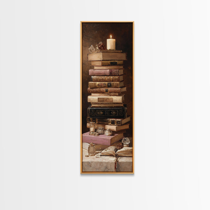 Ancient Book with Brass Clasps Canvas Print, Library Art, Modern Decor, Library Decor, Fine Art, Archive, Wall Decor, LIB-1x3-49