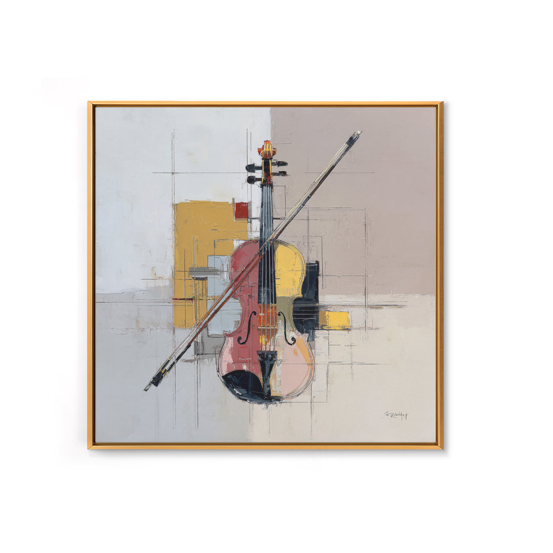 Single Line Violin and Bow Canvas Print, Line Art, Wall Art Print, Living Room Decor, Abstract Art, Line, Gallery Wall Set, LIN-1x1-23