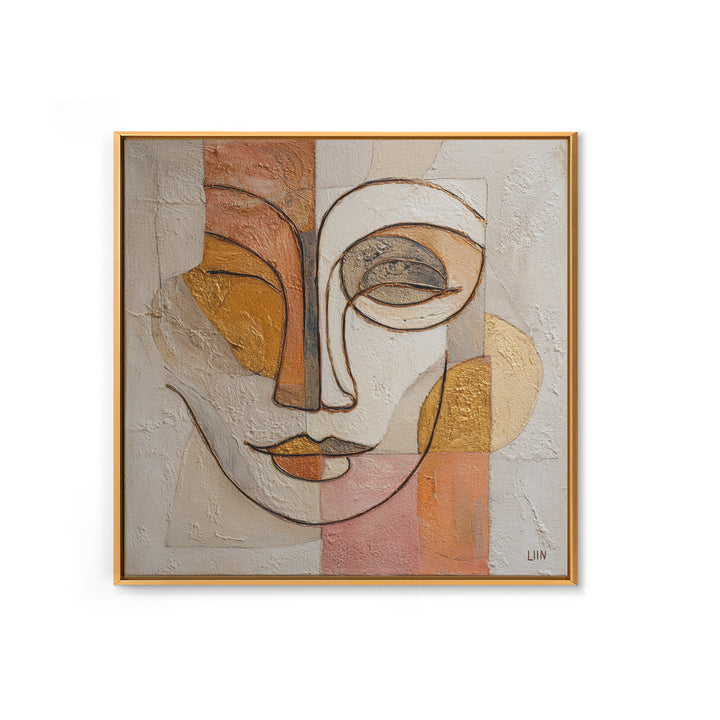 Continuous Line Female Face Canvas Print, Line Art, Art, Living Room Decor, Oil Painting, Line, Boho Wall Decor, Boho Decor, LIN-1x1-25