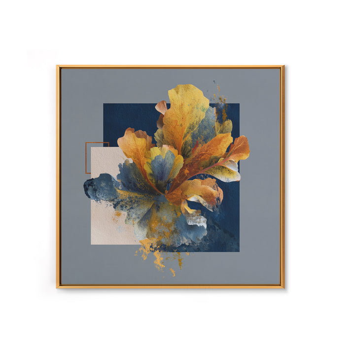 Face and Flower Blended into One Contour Framed Canvas Print, Line Art, Gallery Decor, Living Room Decor, Fine Art, Line, LIN-1x1-32