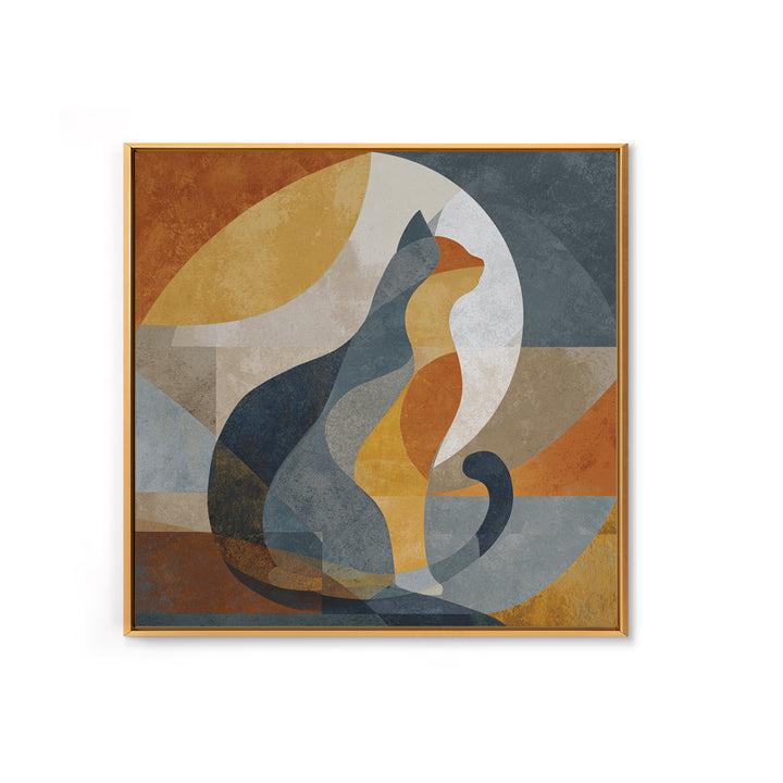 Monoline Cat Stretching Canvas Print, Line Art, Fine Art Print, Living Room Decor, Abstract Art, Line, Custom Portrait, LIN-1x1-54