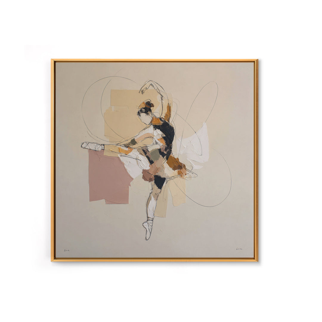 Continuous Line Dancer Canvas Print, Line Art, Neutral Decor, Living Room Decor, Abstract Art, Line, Custom Portrait, LIN-1x1-55