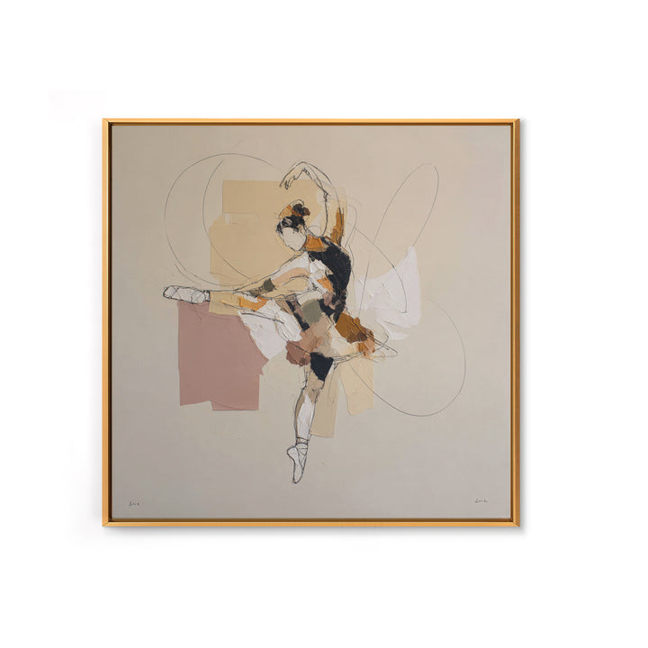 Continuous Line Dancer Canvas Print, Line Art, Neutral Decor, Living Room Decor, Abstract Art, Line, Custom Portrait, LIN-1x1-55