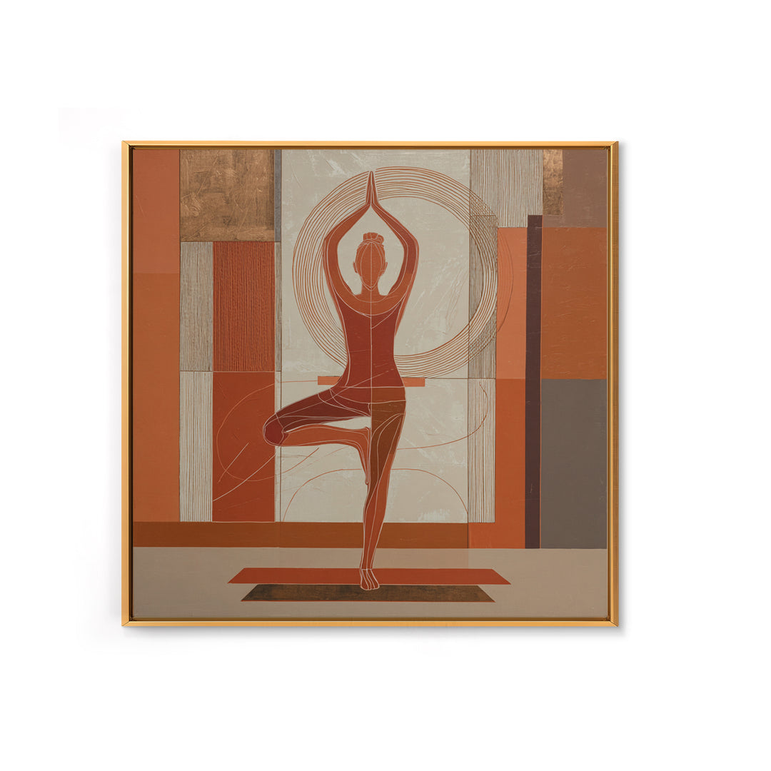 Single Line Yoga Pose Framed Canvas Print, Line Art, Wall Art, Living Room Decor, Line, Wall Art Print, Modern Wall Art, LIN-1x1-65
