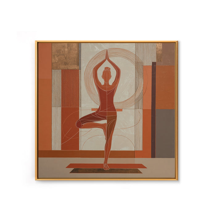 Single Line Yoga Pose Framed Canvas Print, Line Art, Wall Art, Living Room Decor, Line, Wall Art Print, Modern Wall Art, LIN-1x1-65