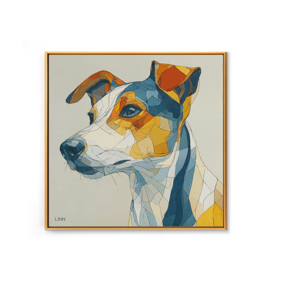 Continuous Line Dog Portrait Canvas Print, Line Art, Custom Portrait, Living Room Decor, Fine Art, Line, Living Room Wall Art, LIN-1x1-85