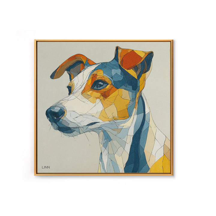 Continuous Line Dog Portrait Canvas Print, Line Art, Custom Portrait, Living Room Decor, Fine Art, Line, Living Room Wall Art, LIN-1x1-85