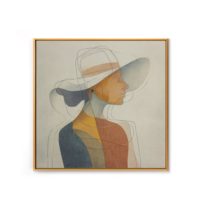 Line Drawing of a Woman Canvas Print, Line Art, Minimalist Decor, Living Room Decor, Oil Painting, Line, Boho Wall Art, LIN-1x1-91
