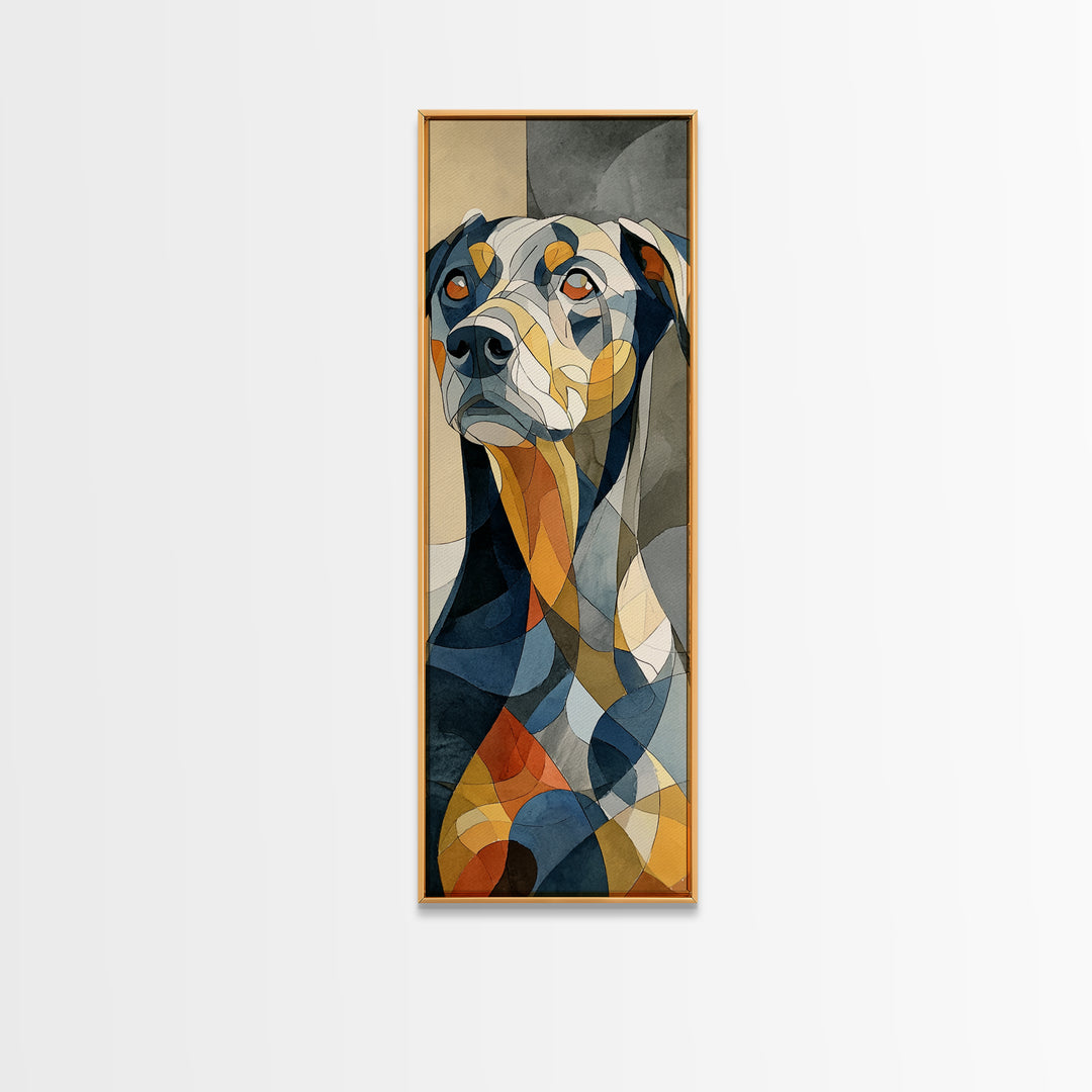 Continuous Line Dog Portrait Canvas Print, Line Art, Luxury Decor, Living Room Decor, Fine Art, Line, Printable, LIN-1x3-1