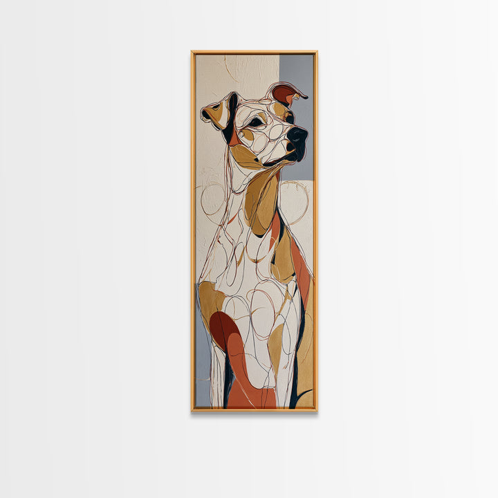Continuous Line Dog Portrait Canvas Print, Line Art, Canvas Print, Living Room Decor, Oil Painting, Line, Modern Decor, LIN-1x3-25