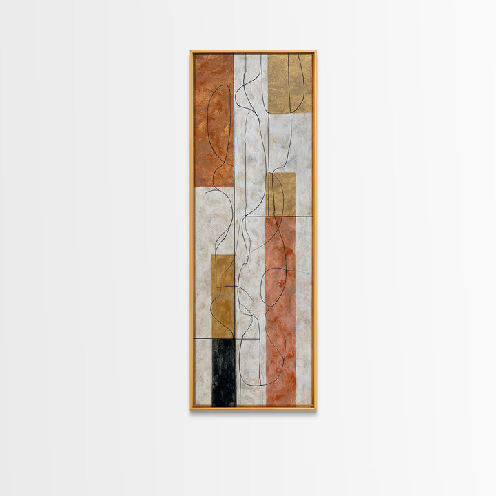 Two Hands Nearly Touching Canvas Print, Line Art, Neutral Decor, Living Room Decor, Abstract Art, Line, Custom Portrait, LIN-1x3-41