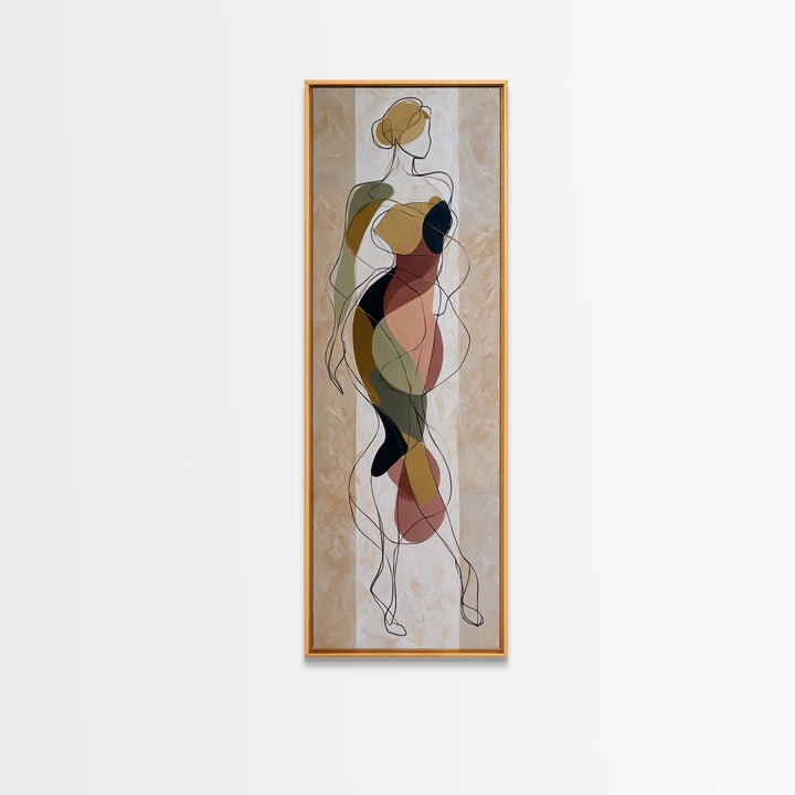 Continuous Line Dancer Canvas Print, Line Art, Modern Decor, Living Room Decor, Abstract Art, Line, Contemporary Art, LIN-1x3-43