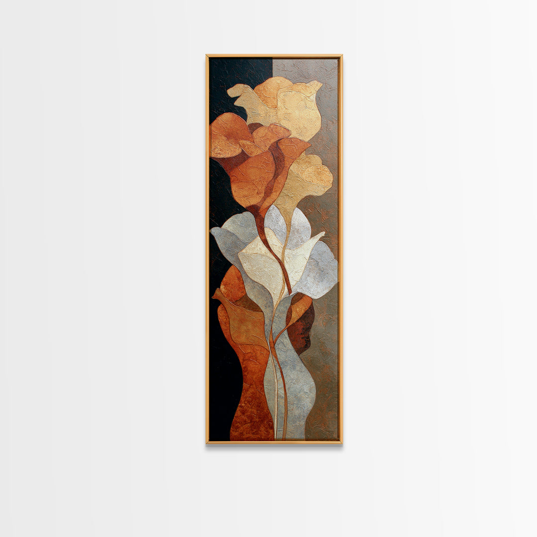 Face and Flower Blended into One Contour Canvas Print, Line Art, Canvas Print, Living Room Decor, Oil Painting, Line, LIN-1x3-44