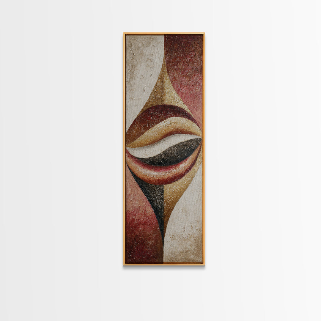 Abstract Lips and Hand Fashion Sketch Canvas Print, Line Art, Minimalist Art, Living Room Decor, Abstract Art, Line, LIN-1x3-6