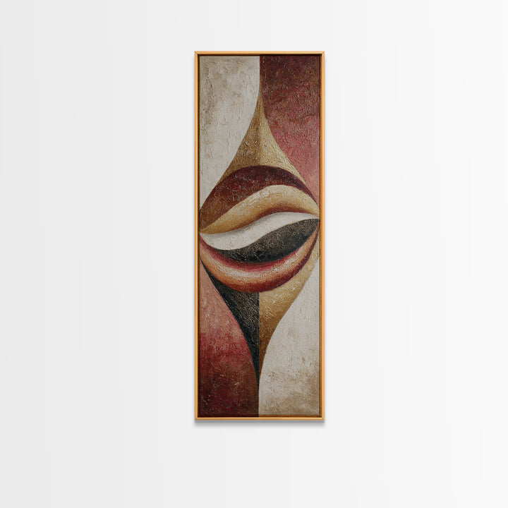 Abstract Lips and Hand Fashion Sketch Canvas Print, Line Art, Minimalist Art, Living Room Decor, Abstract Art, Line, LIN-1x3-6