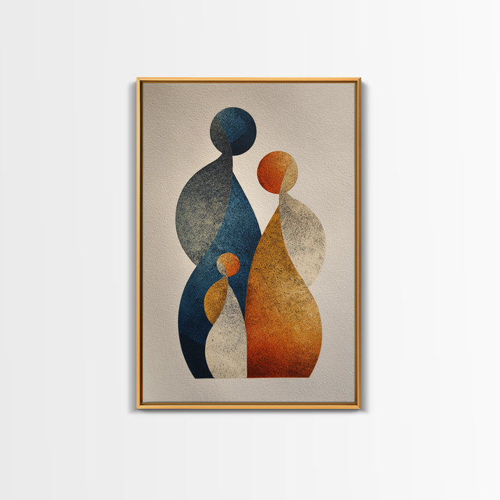 Abstract Family Figures Canvas Print, Line Art, Home Decor, Living Room Decor, Fine Art, Line, Modern Wall Art, Boho Wall Decor, LIN-2x3-32