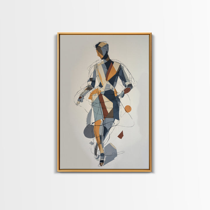 Continuous Line Dancer Canvas Print, Line Art, Jesus Wall Art, Living Room Decor, Abstract Art, Line, Statement Artwork, LIN-2x3-39