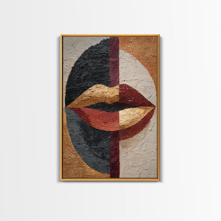 Abstract Lips and Hand Fashion Sketch Canvas Print, Line Art, Canvas Art, Living Room Decor, Fine Art, Line, Jesus Wall Art, LIN-2x3-50
