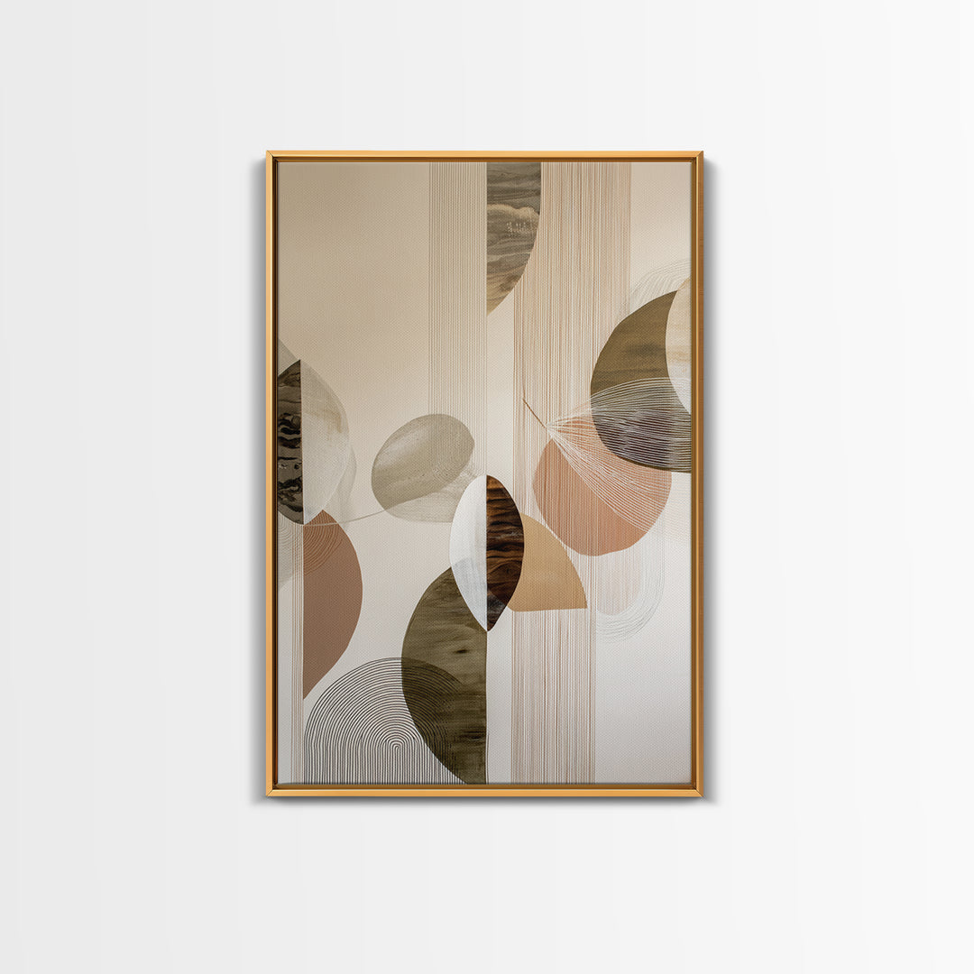 Line Art Shell and Coastal Forms Canvas Print, Line Art, Modern Decor, Living Room Decor, Fine Art, Line, Contemporary Art, LIN-2x3-71