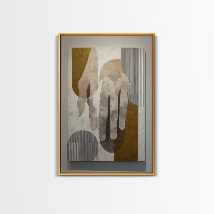 Two Hands Nearly Touching Framed Canvas Print, Line Art, Aesthetic Prints, Living Room Decor, Fine Art, Line, Wall Art, LIN-2x3-85