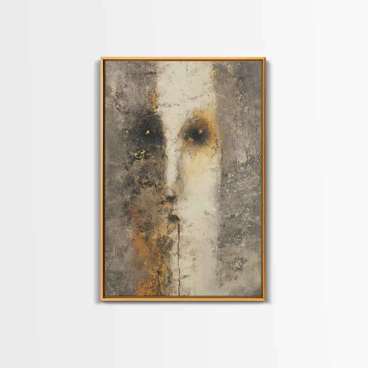 Minimal Eyes and Nose Composition Framed Canvas Print, Line Art, Modern Art, Living Room Decor, Abstract Art, Line, LIN-2x3-94