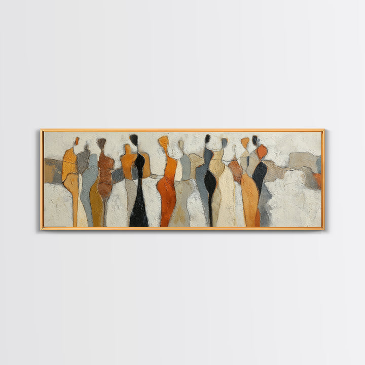 Abstract Family Figures Canvas Print, Line Art, Fine Art Print, Living Room Decor, Fine Art, Line, Wall Decor, Custom Portrait, LIN-3x1-40