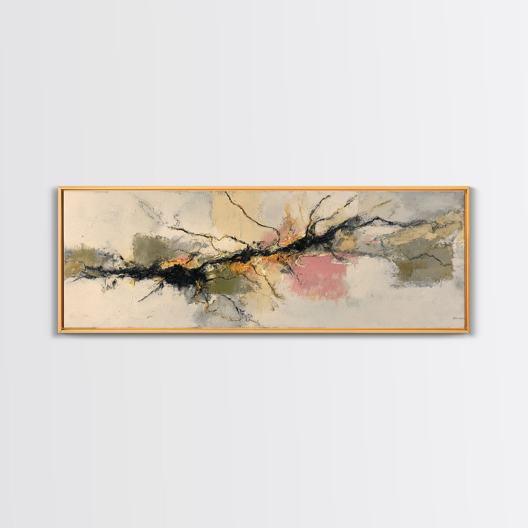 Botanical Branch Drawn Canvas Print, Line Art, Printable Art, Living Room Decor, Line, Gallery Wall Art, Portrait from Photo, LIN-3x1-43