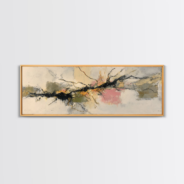 Botanical Branch Drawn Canvas Print, Line Art, Printable Art, Living Room Decor, Line, Gallery Wall Art, Portrait from Photo, LIN-3x1-43