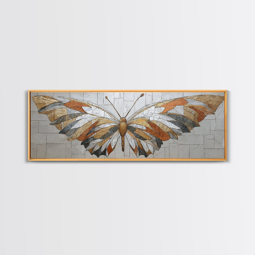 Line Art Butterfly Canvas Print, Line Art, Minimalist Decor, Living Room Decor, Fine Art, Line, Boho Wall Art, Wall Art Print, LIN-3x1-62