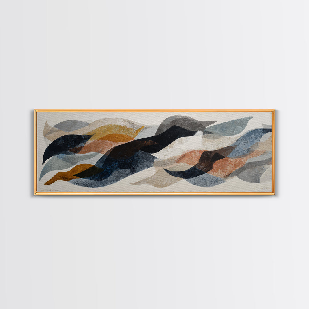 Minimal Angel Wing Contour Canvas Print, Line Art, Luxury Decor, Living Room Decor, Abstract Art, Line, Printable, LIN-3x1-85