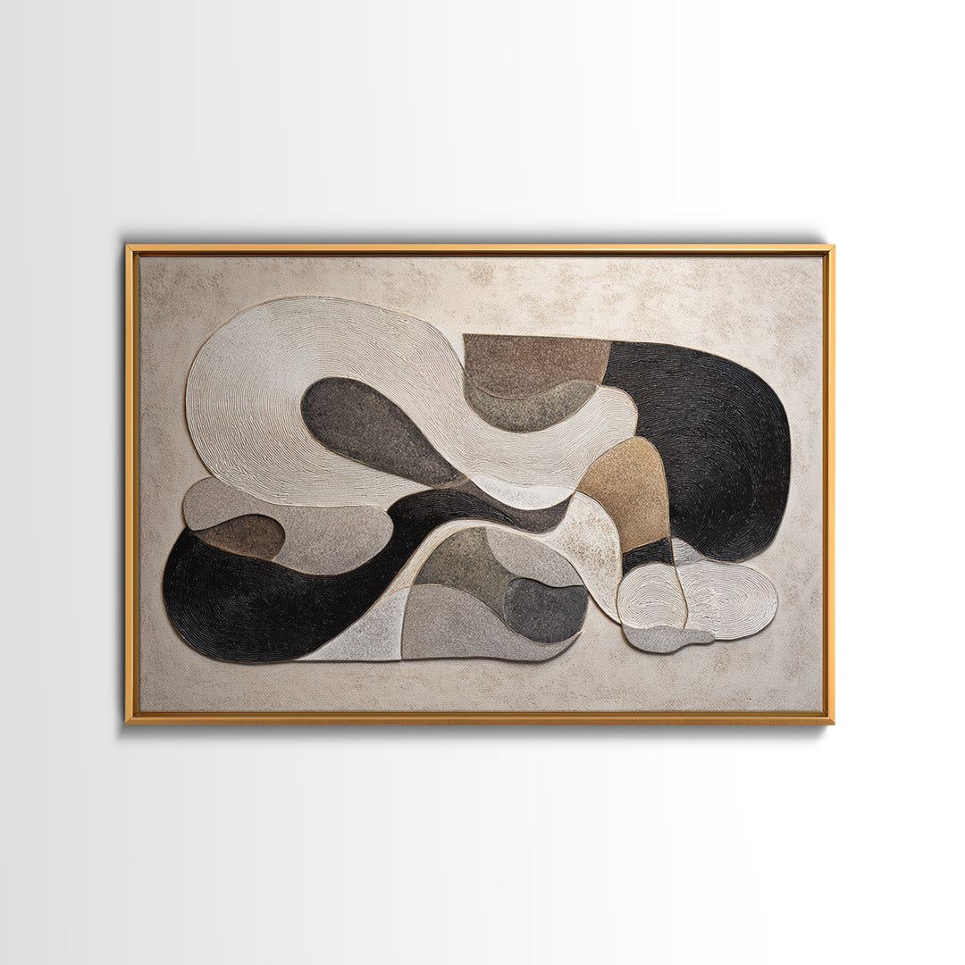 Abstract Vase and Flowers Framed Canvas Print, Line Art, Digital Wall Art, Living Room Decor, Line, Minimalist Wall Art, LIN-3x2-64