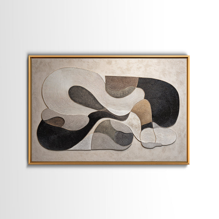 Abstract Vase and Flowers Framed Canvas Print, Line Art, Digital Wall Art, Living Room Decor, Line, Minimalist Wall Art, LIN-3x2-64