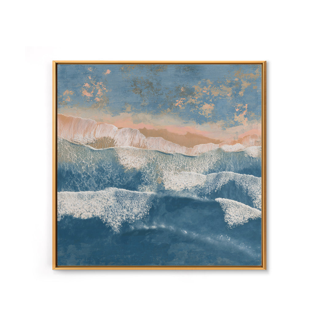 Coastal Aerial Shoreline Framed Canvas Print, Living Room Art, Large Wall Art, Living Room Decor, Living, Dopamine Decor, LIR-1x1-11