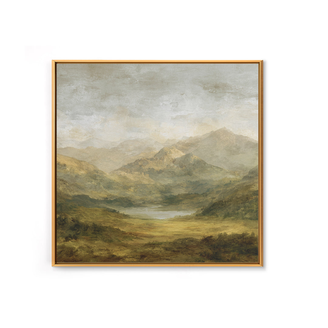 Classic Mountain Panorama for Cozy Interiors Canvas Print, Living Room Art, Abstract Art, Living Room Decor, Living, Boho Decor, LIR-1x1-16