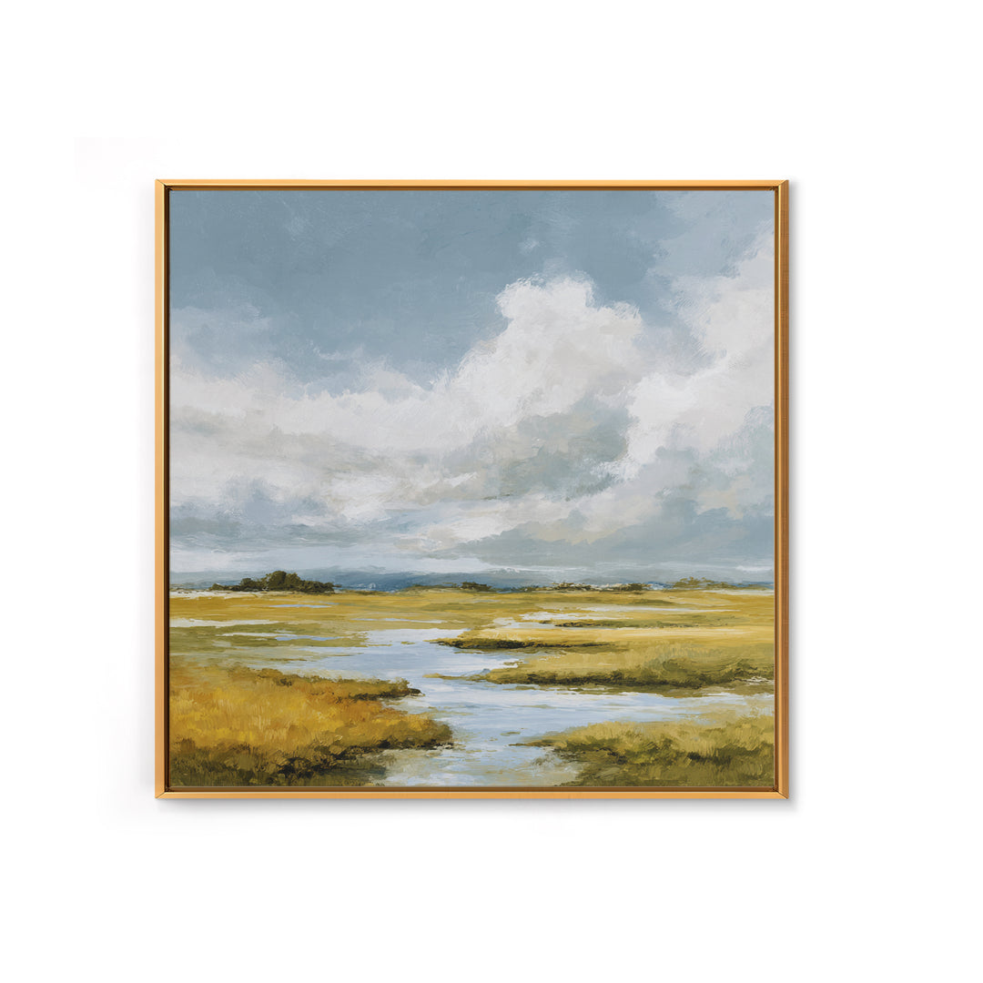 Large Cloudscape with Gentle Movement Canvas Print, Living Room Art, Abstract Art, Living Room Decor, Watercolor Art, Living, LIR-1x1-19