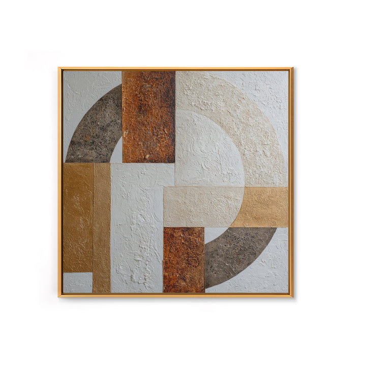 Monochrome Stone Texture Abstraction Framed Canvas Print, Living Room Art, Neutral Decor, Living Room Decor, Fine Art, Living, LIR-1x1-21