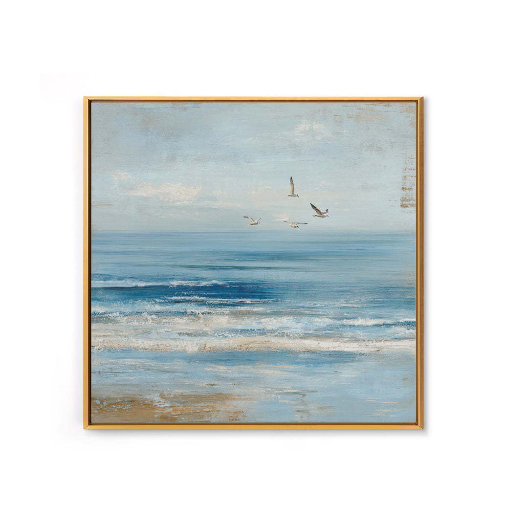 Coastal Aerial Shoreline Canvas Print, Living Room Art, Pet Portraits, Living Room Decor, Fine Art, Living, Neutral Decor, LIR-1x1-35