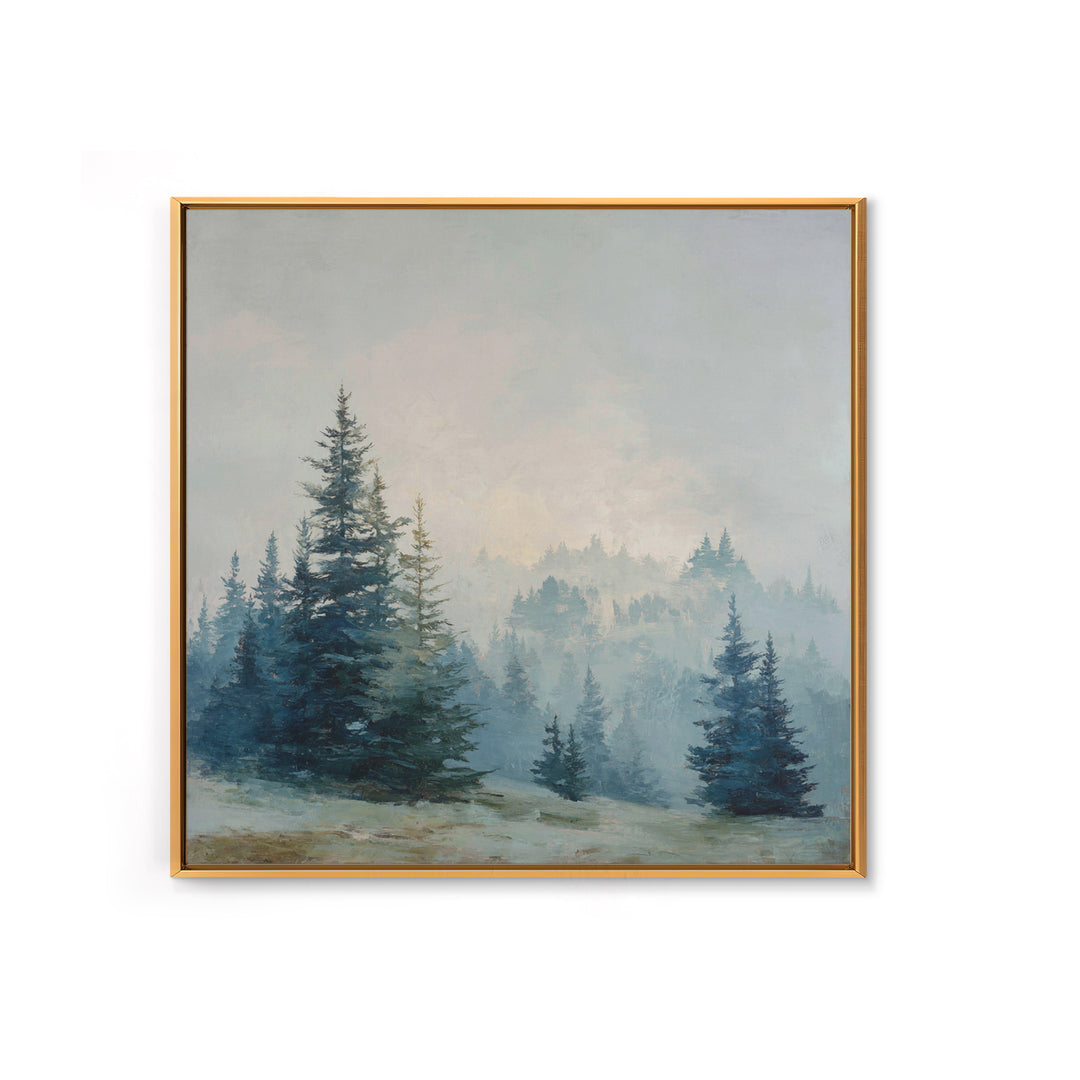 Minimal Scandinavian Forest Framed Canvas Print, Living Room Art, Boho Decor, Living Room Decor, Living, Digital Prints, LIR-1x1-37