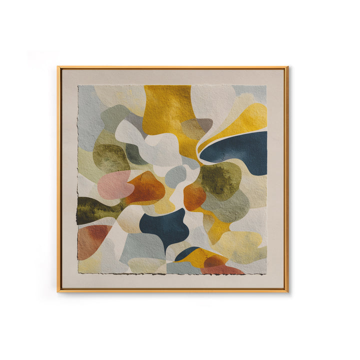 Abstract Organic Shapes Framed Canvas Print, Living Room Art, Neutral Decor, Living Room Decor, Fine Art, Living, Home Decor, LIR-1x1-63