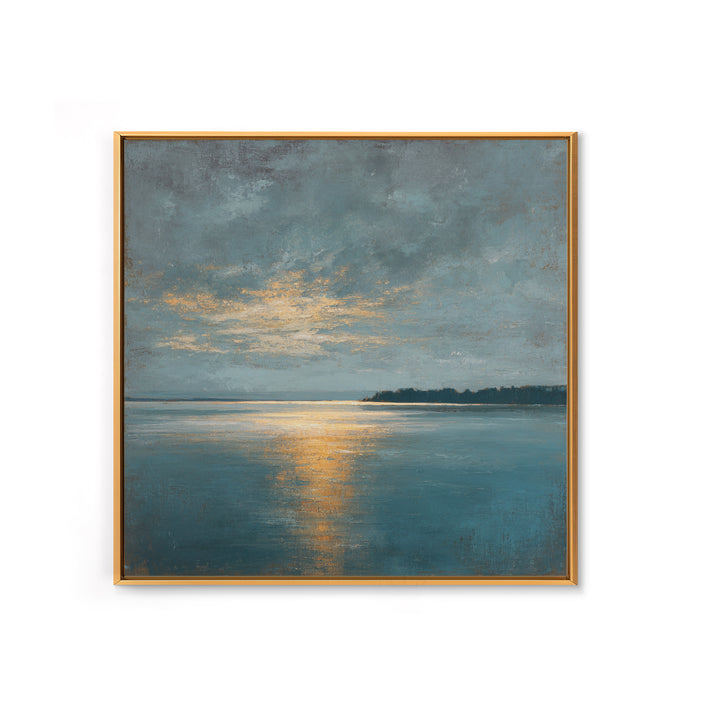 Modern Landscape with Expansive Calm Sky Canvas Print, Living Room Art, Wall Decor, Living Room Decor, Oil Painting, Living, LIR-1x1-99